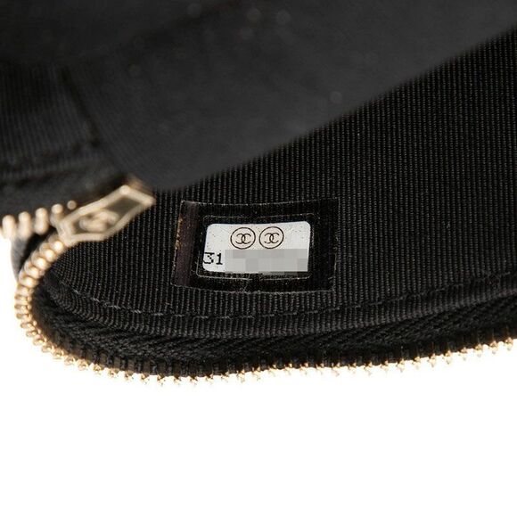 Chanel Matelasse Coco Mark Small Vanity Bag Chain Shoulder Bag Black Caviar - Picture 6 of 7